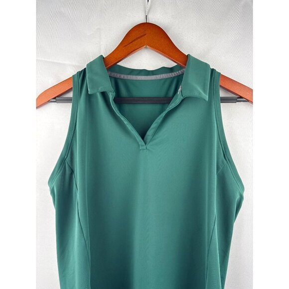 Baleaf Womens Sleeveless Collared Golf Tank Top Green Racerback Size M - Picture 1 of 4
